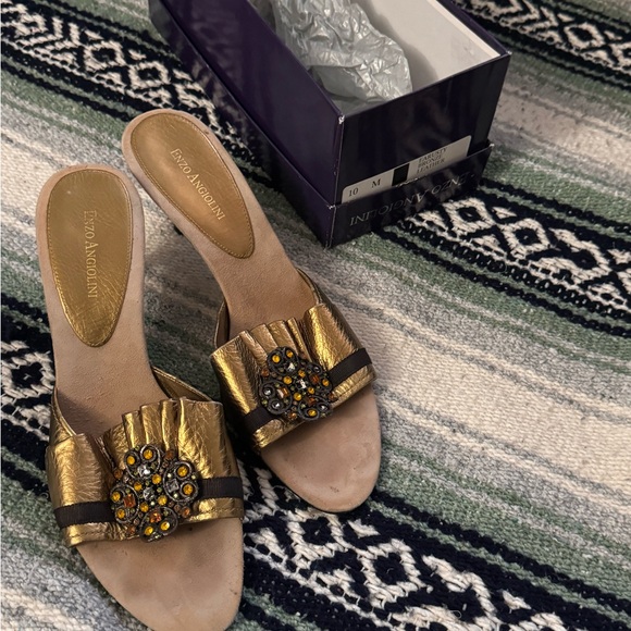 enzo angiolini gold kitten heel - Picture 2 of 4